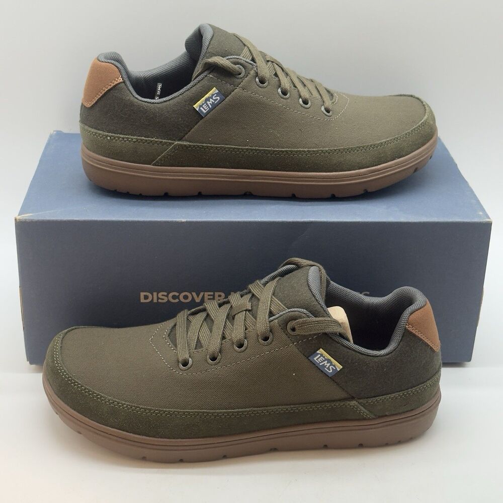 Lems Chillum Canvas Barefoot Shoes Men 8 Women 9.5 Spruce Minimalist Zero Drop